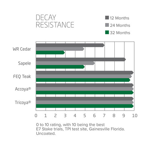 Tricoya Decay Resistance