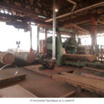 horizontal bandsaw at a xmill